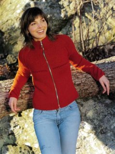 Kofta med dragkedja eller knäppkant