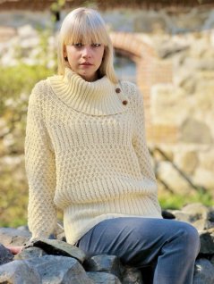 Jumper med knäppt krage