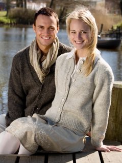 Slätstickad raglantröja och kofta