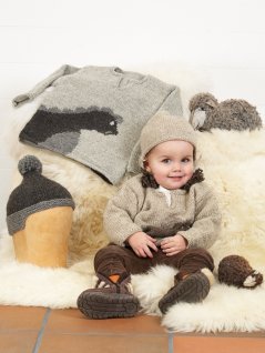 Tröja med Dino och mössor