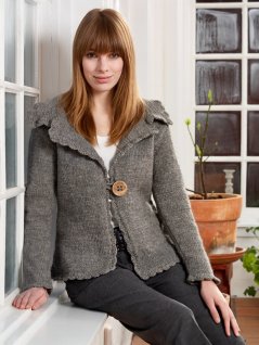 Kavajkofta med virkade kanter