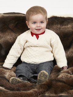 Strukturstickad tröja