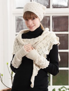 Mössa, sjal, och pulsvärmare