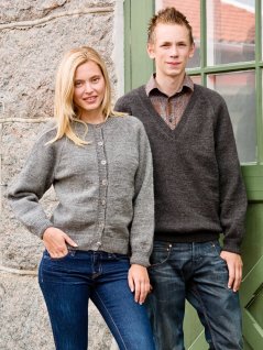 Slätstickade raglantröjor och koftor