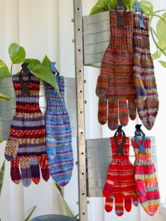 Tum och fingervantar, enkelt garn