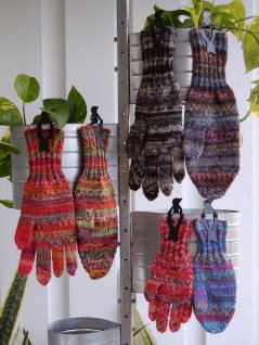 Tum och fingervantar, dubbelt garn