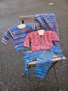 Slätstickat babyset och filt