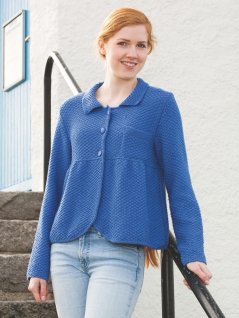 Stickad jacka till barn dam