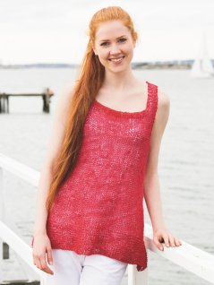 Slätstickat linne med rätstickade kanter