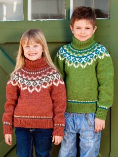 Oktröja i ren ull för barn