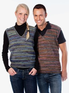 Slätstickad slipover och väst