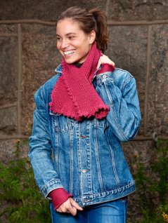 Virkad halsduk och pulsvärmare