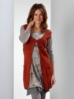 Långväst med fickor