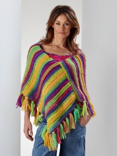 Axelvärmare med fransar