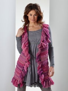 Långväst med fransar