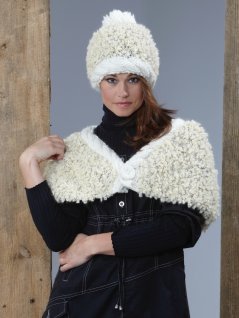 Axelvärmare och mössa