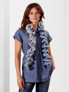 Virkad och stickad skruvsjal