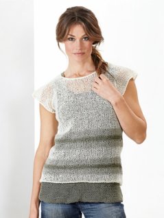 Stickad randig jumper och linne