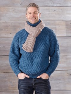 Tröja med mönster och halsduk