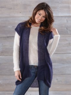 Slätstickad tröja och väst