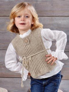 Mönsterstickad slipover / väst