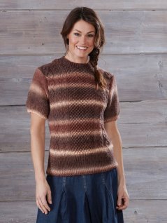 Kortärmad jumper med flätor