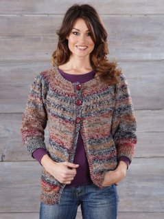 Kofta i dubbelt garn