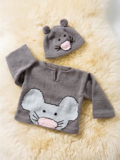 Tröja och mössa med musmotiv