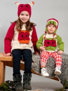 Tröja, tunika och mössa Ugglor i mossen