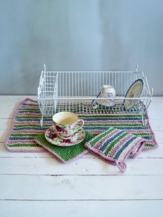 Diskunderlägg, disktrasa och grytlappar