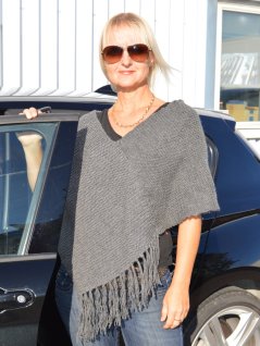 Halsduk med eller utan frans + Poncho