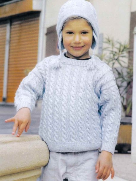 Jumper, kofta, byxa och mössor