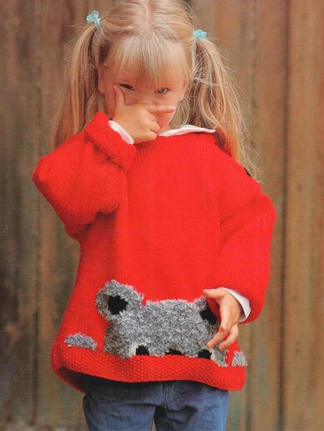 Tröja med nalleansikte