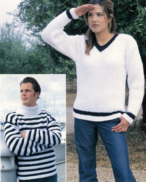 V-ringad eller med polo dam och herrpullover