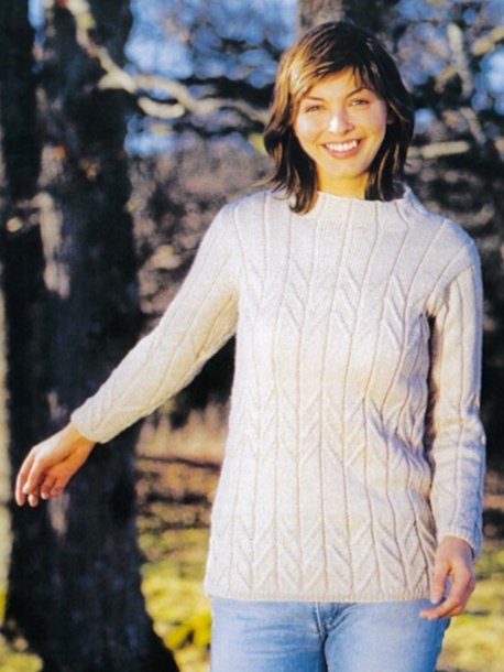 Damjumper i mönstertsickad ribb