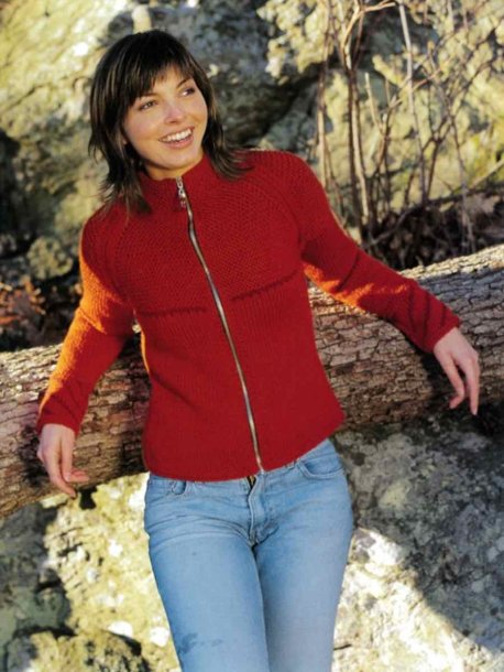 Kofta med dragkedja eller knäppkant