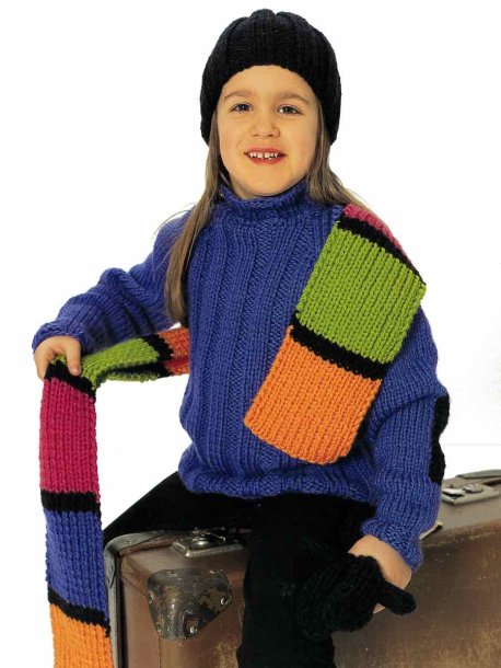 Tröja, mössa, vantar och halsduk