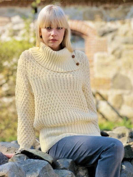 Jumper med knäppt krage