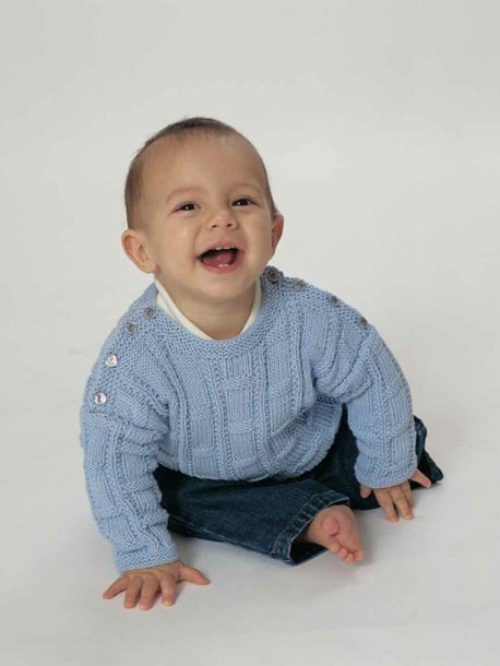 Strukturstickat babyset