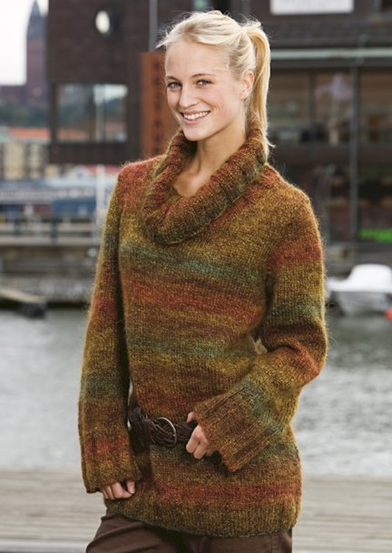 Tröja med storpolo och halsduk