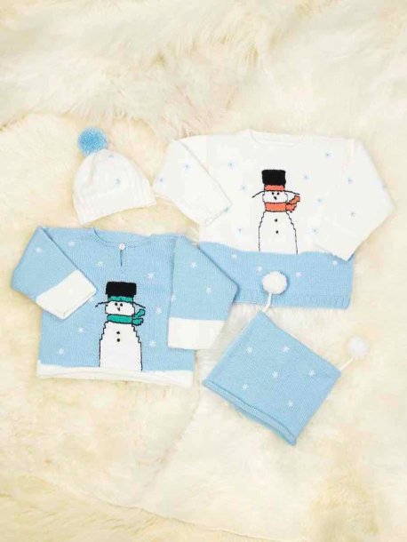 Baby-barnset med snögubbe