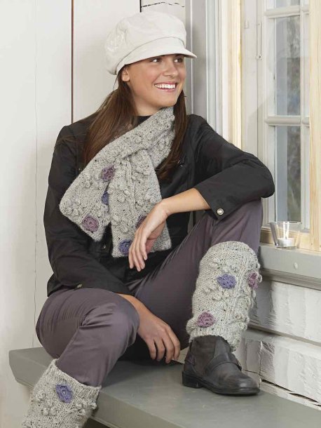 benvärmare och halsduk