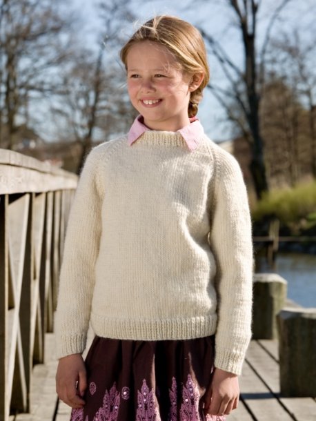 Slätstickad raglantröja och kofta