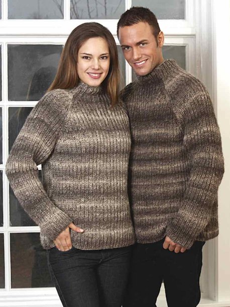 Patentstickad raglantröja