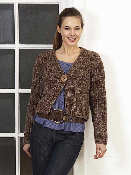 Halvpatentstickad kofta