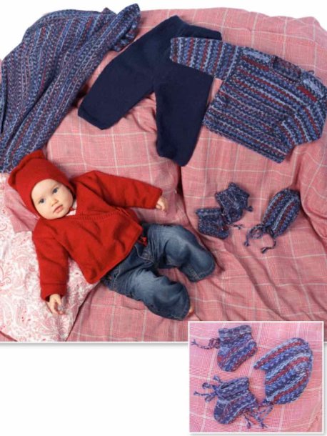 Slätstickat babyset