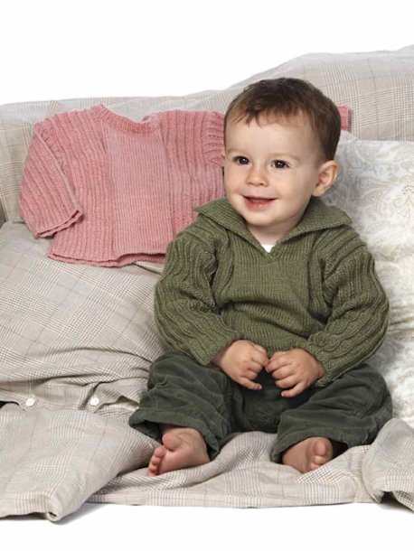 Strukturstickad tröja