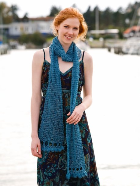 Rätstickad halsduk och sjal