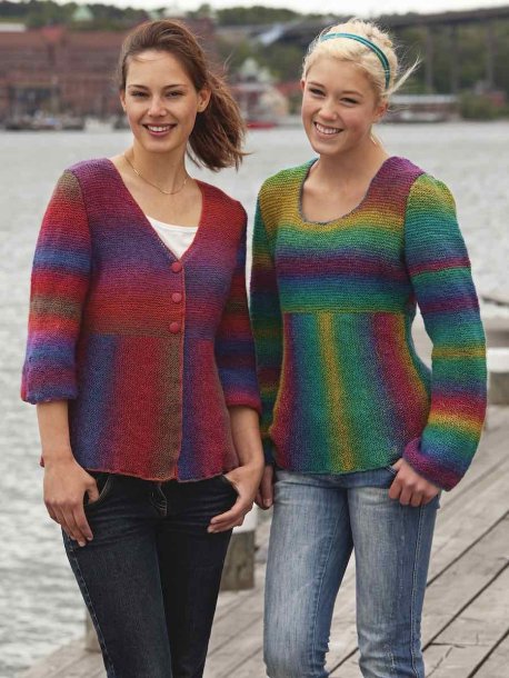 Rätstickad kofta och jumper