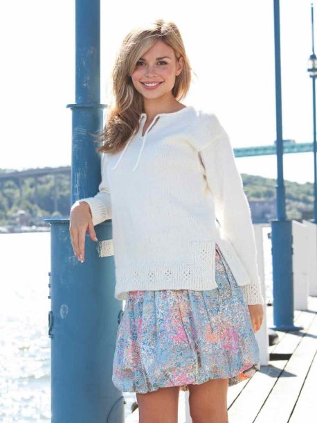 Tröja med strukturbård